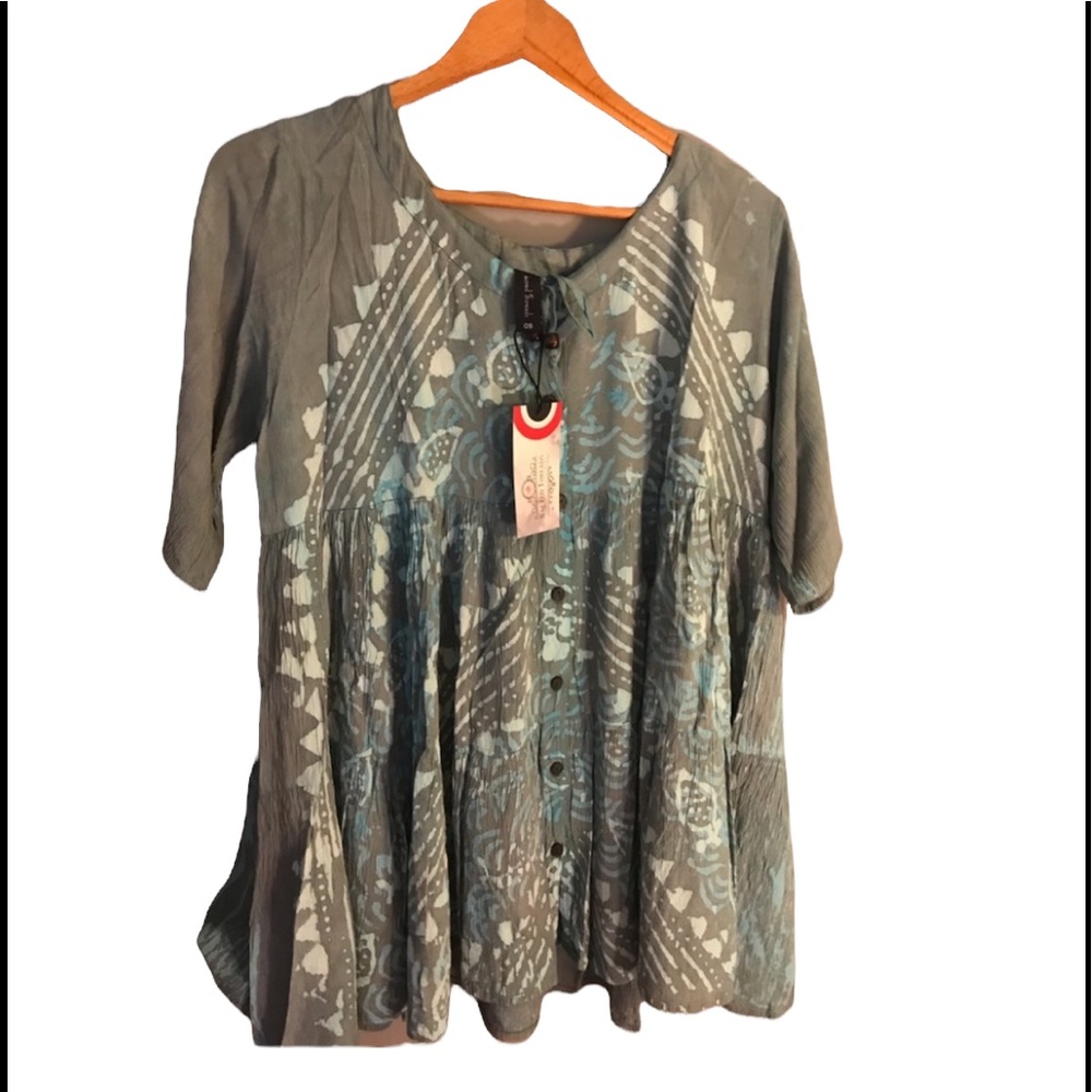 NWT.  Sacred Threads onesize Blouse.  220304.  CL/GY01 - Picture 2 of 4